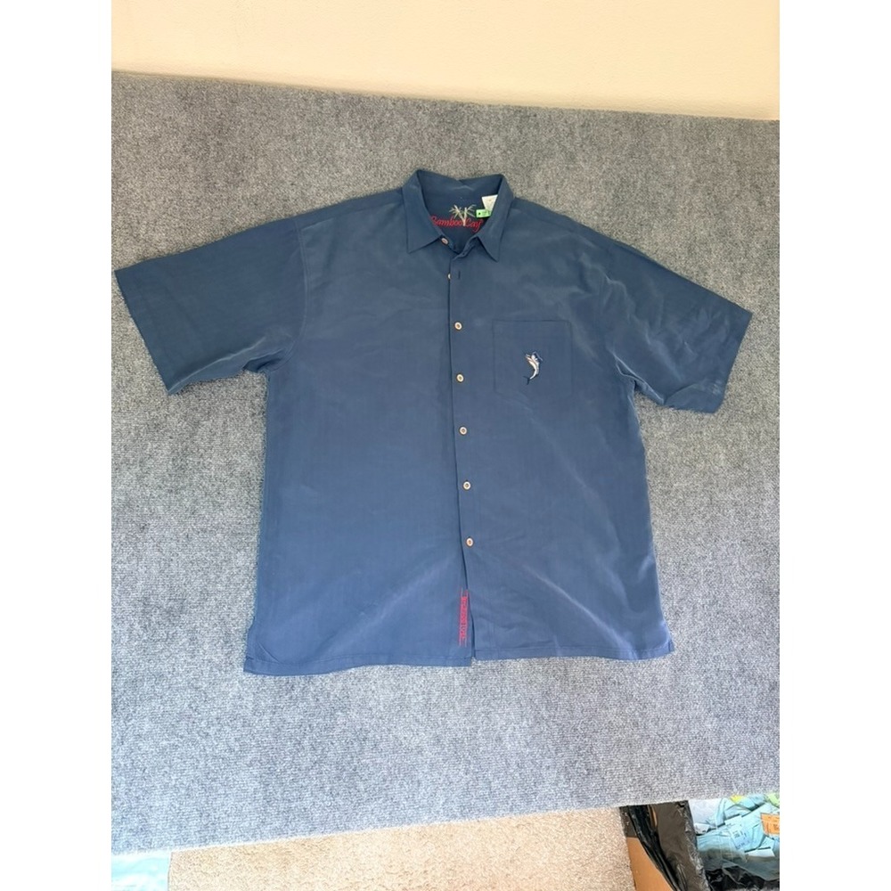 Bamboo Cay 15th Annual Tequila Shootout Mens Shirt Embroidered Marlin Blue Sz XL